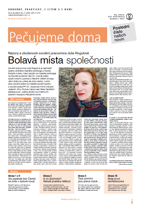 Noviny Pečuj/eme doma